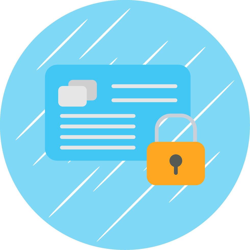 Secure Payment Flat Circle Icon Design vector