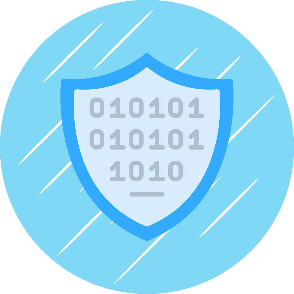 Shield Flat Circle Icon Design vector