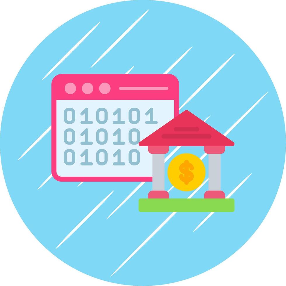 Browser Flat Circle Icon Design vector