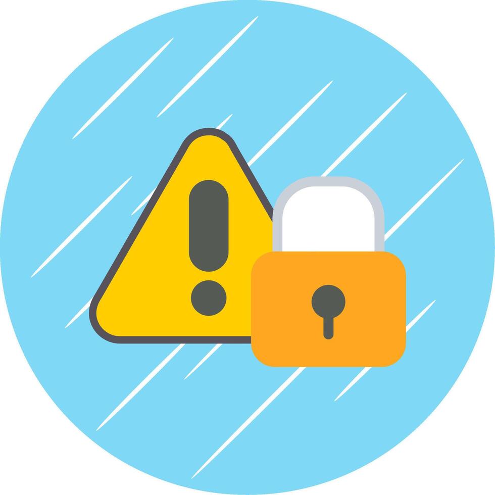 Warning Flat Circle Icon Design vector