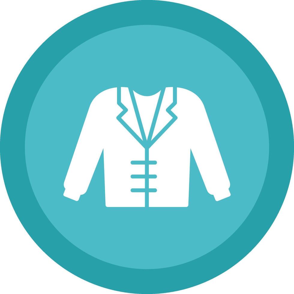 Coat Line Shadow Circle Icon Design vector