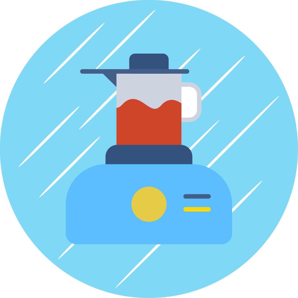 Juicer Flat Circle Icon Design vector
