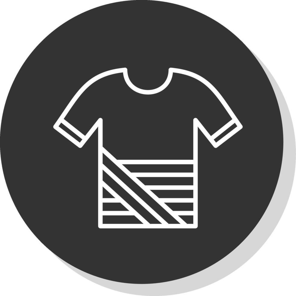 Shirt Line Shadow Circle Icon Design vector