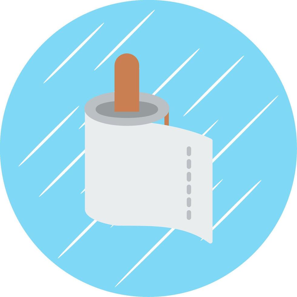 Paper Towel Flat Circle Icon Design vector