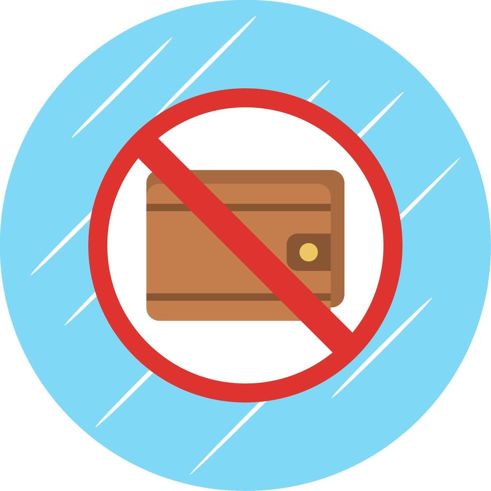 Prohibited Sign Flat Circle Icon Design vector