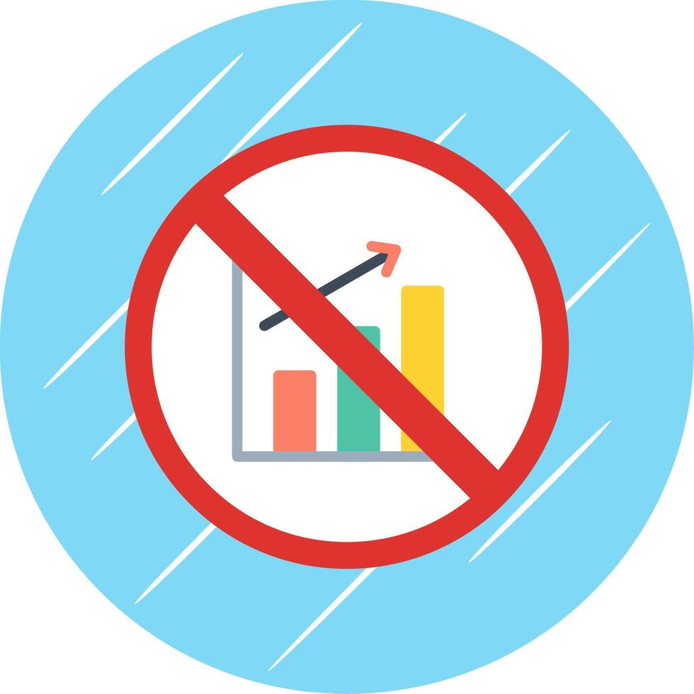 Prohibited Sign Flat Circle Icon Design vector