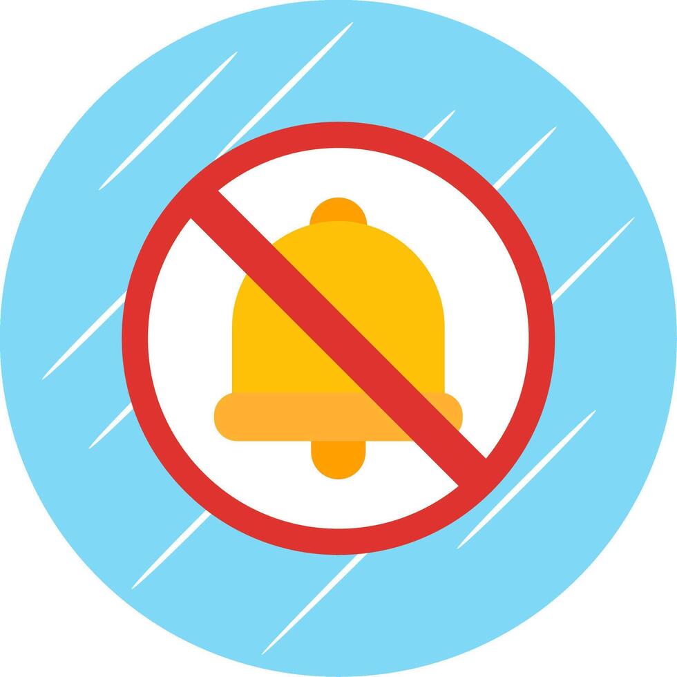 Prohibited Sign Flat Circle Icon Design vector