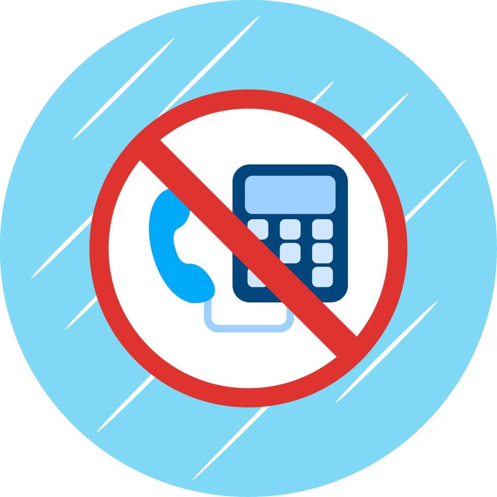 Prohibited Sign Flat Circle Icon Design vector