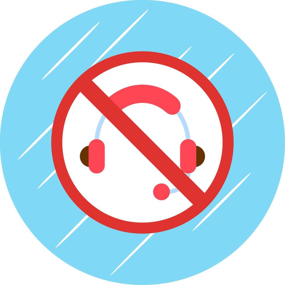 Prohibited Sign Flat Circle Icon Design vector