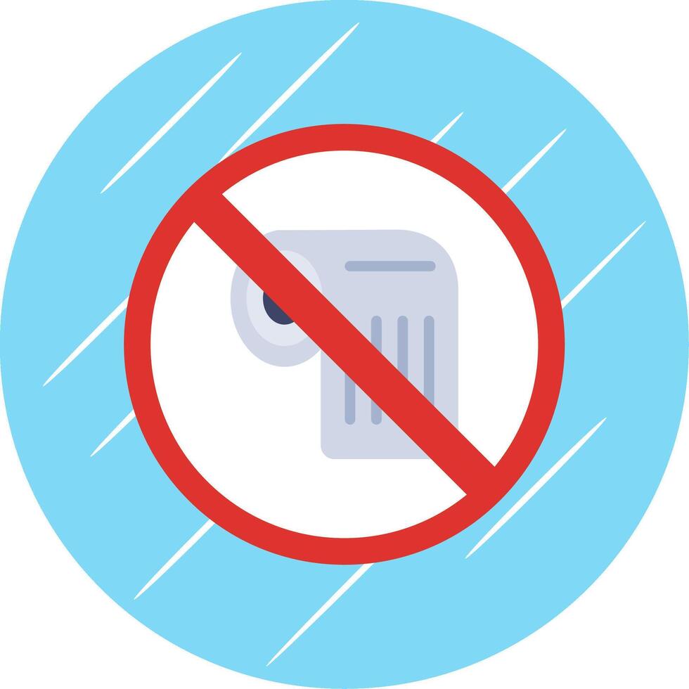 Prohibited Sign Flat Circle Icon Design vector