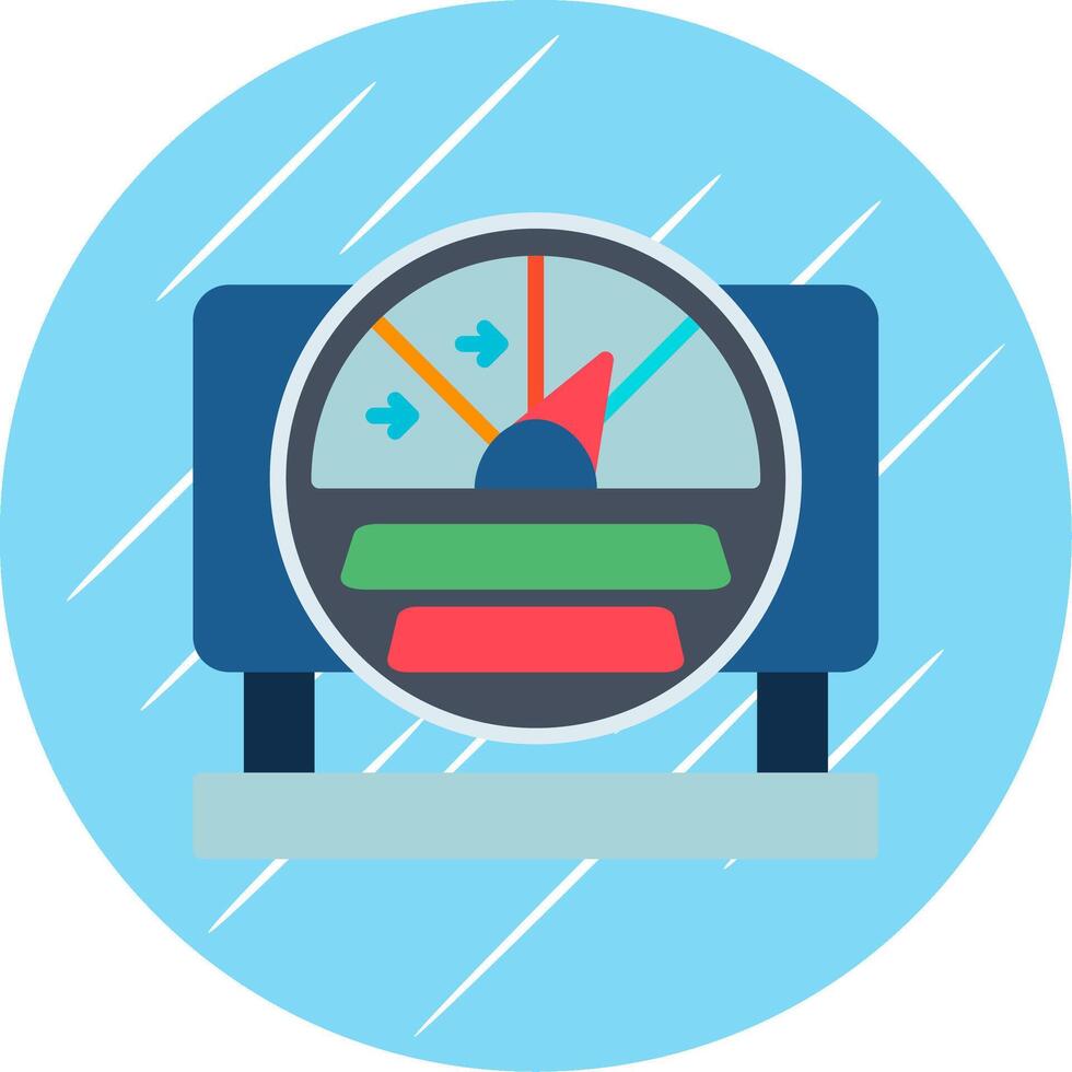 Gauge Flat Circle Icon Design vector