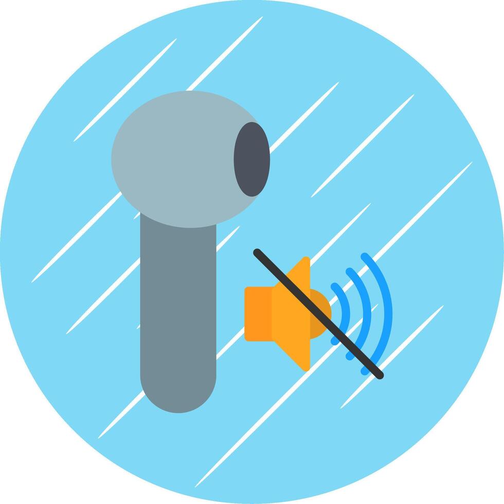Earbuds Flat Circle Icon Design vector