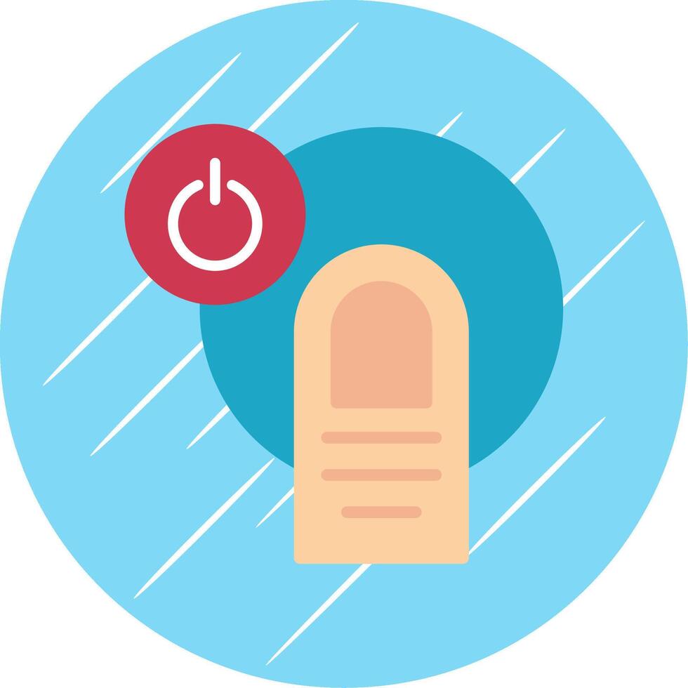 Power Flat Circle Icon Design vector