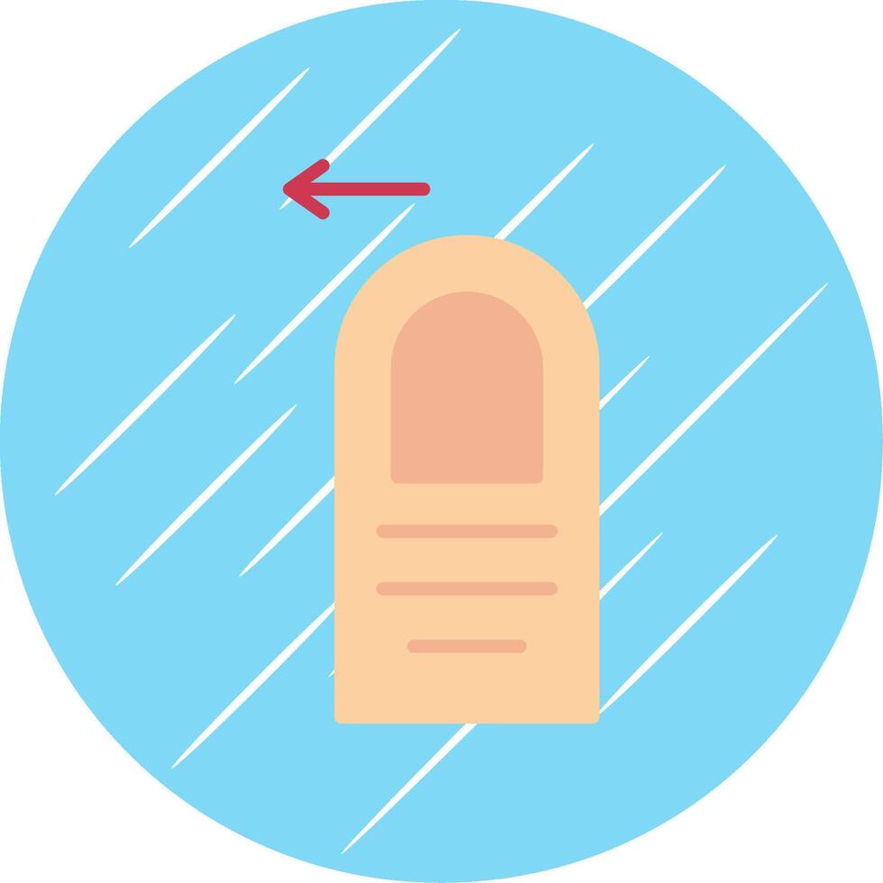 Tap Left Flat Circle Icon Design vector