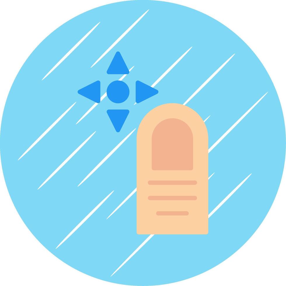 Drag Flat Circle Icon Design vector