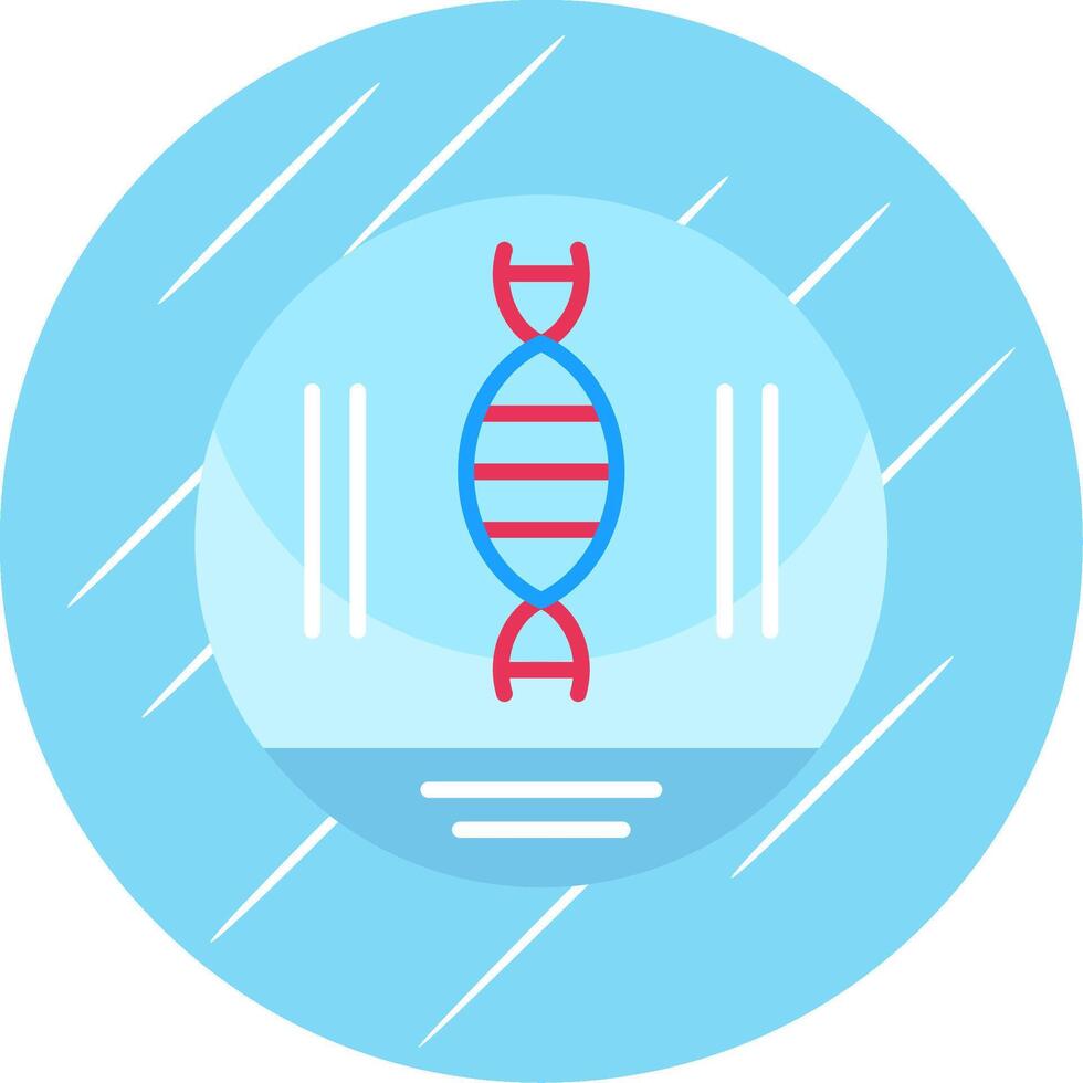 Dna Strand Flat Circle Icon Design vector