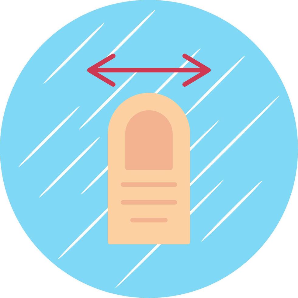 Tap Drag Flat Circle Icon Design vector