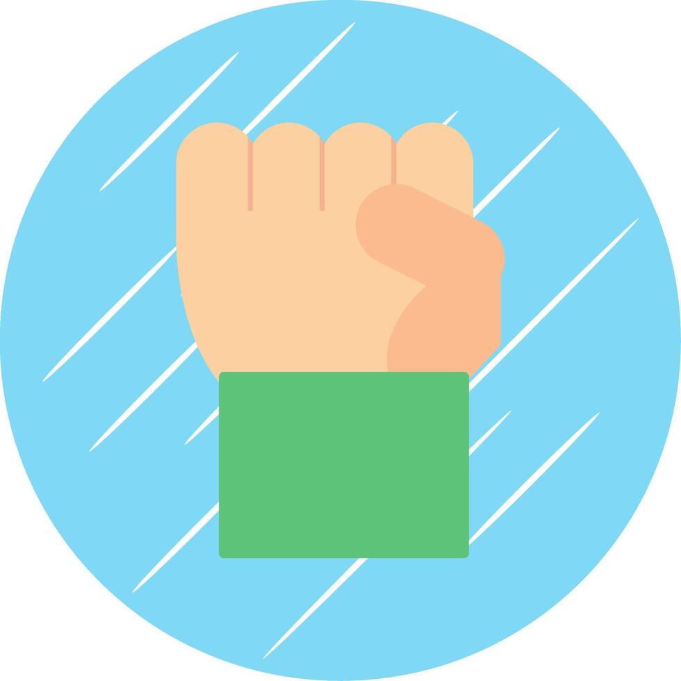 Fist Flat Circle Icon Design vector