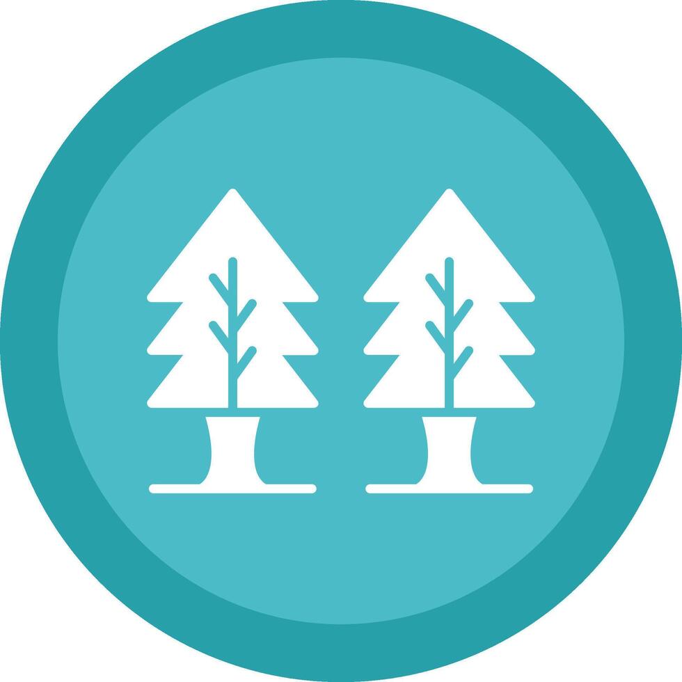 Plants Line Shadow Circle Icon Design vector