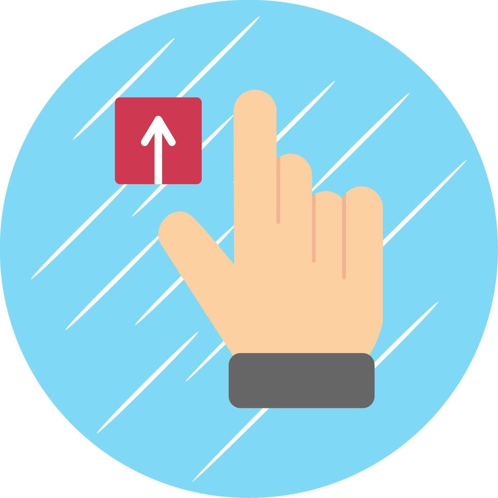 Hand Tap Flat Circle Icon Design vector