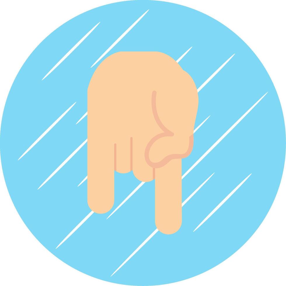 Pointing Down Flat Circle Icon Design vector