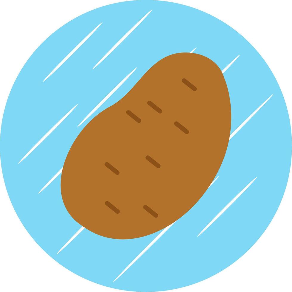 Potato Flat Circle Icon Design vector