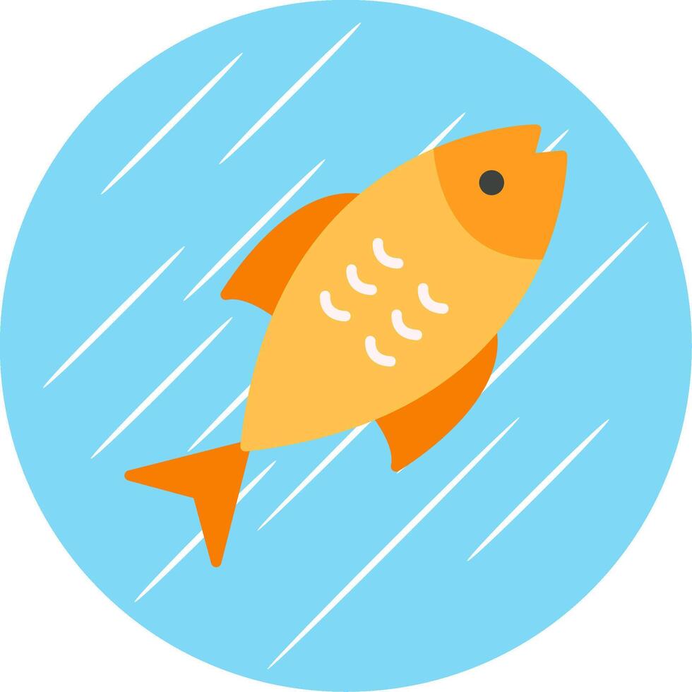 pescado plano circulo icono diseño vector