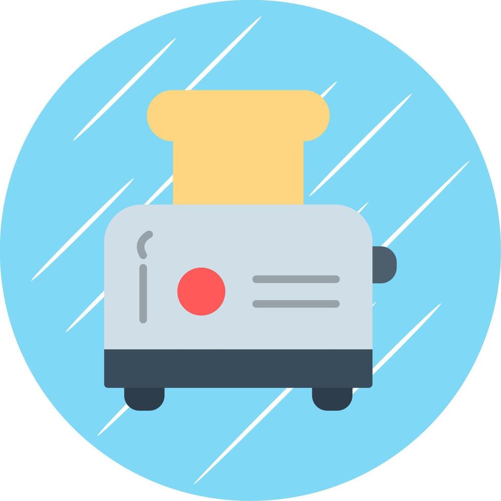 Toaster Flat Circle Icon Design vector