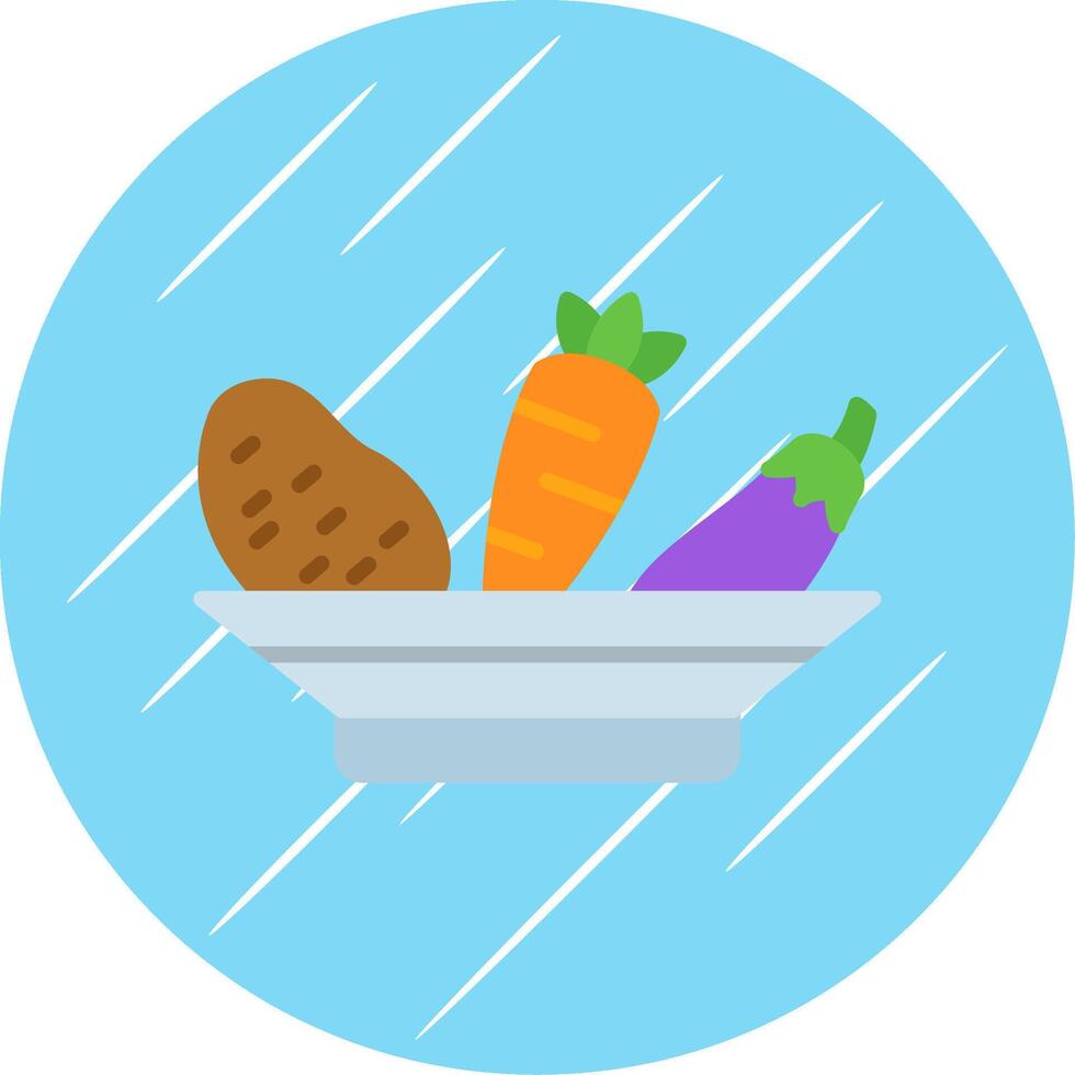 Vegetables Flat Circle Icon Design vector