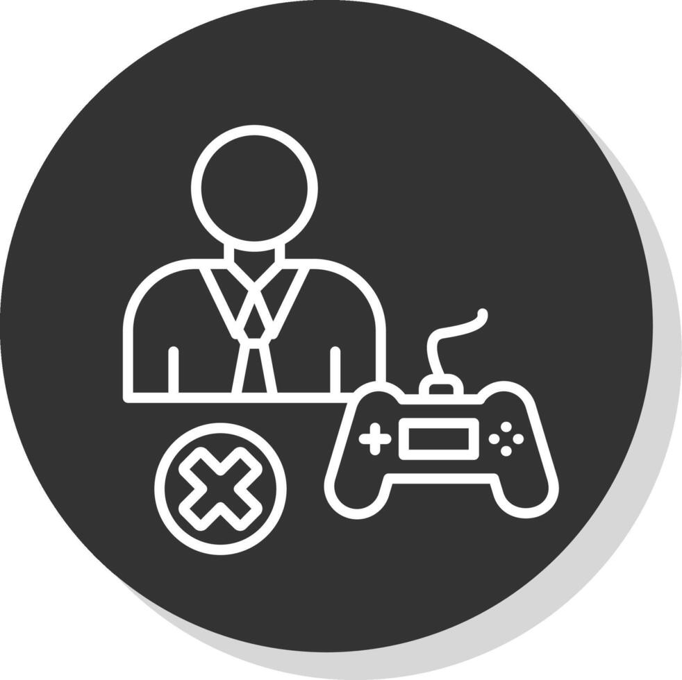 Banned Line Shadow Circle Icon Design vector