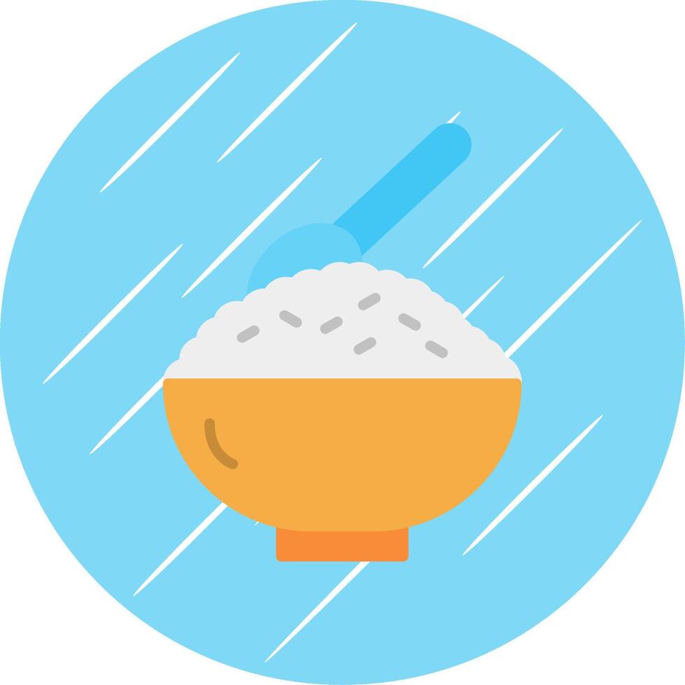 Rice Flat Circle Icon Design vector