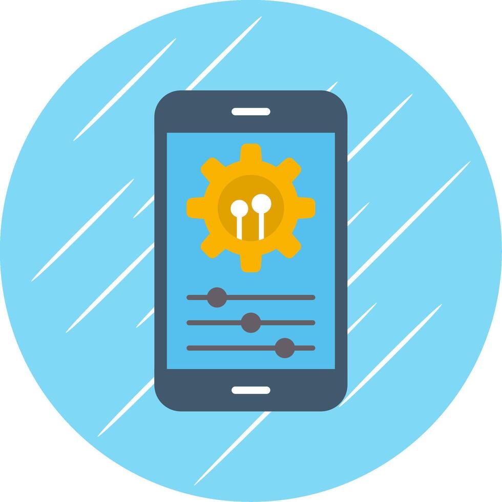 Settings Flat Circle Icon Design vector