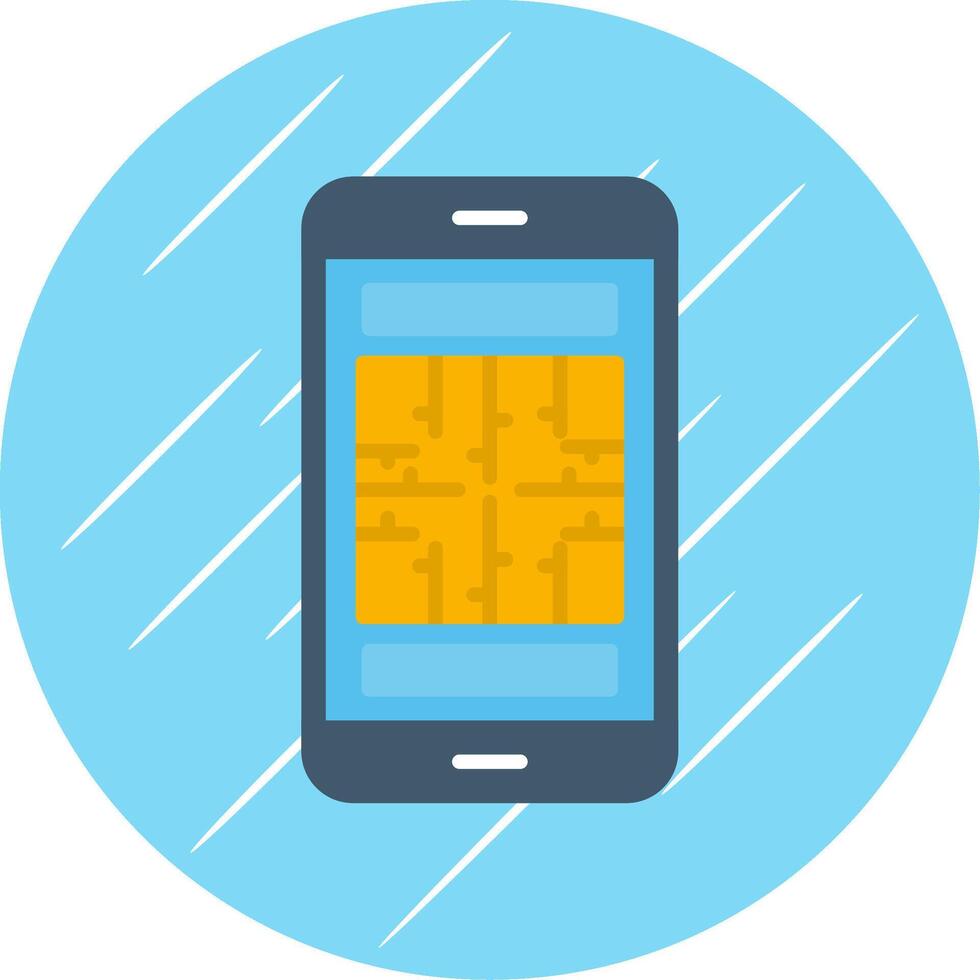 Maze Flat Circle Icon Design vector