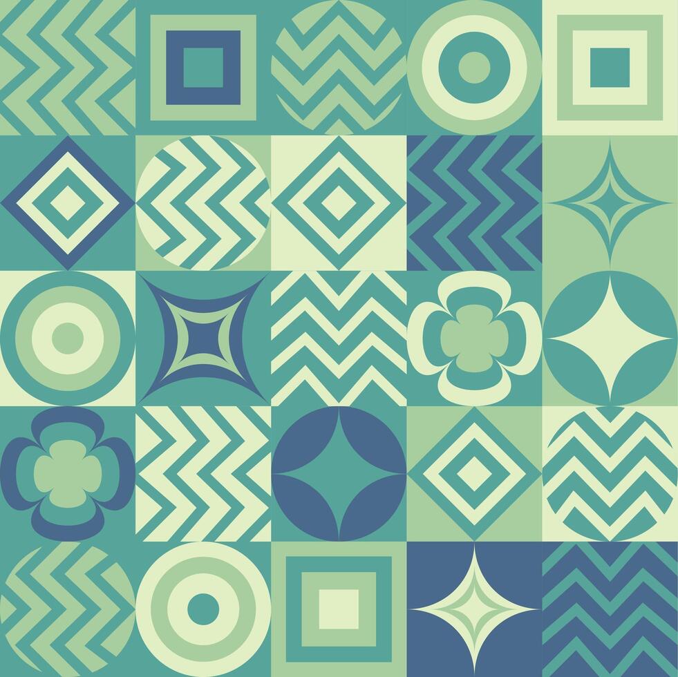 Bauhaus geometric pattern design vector
