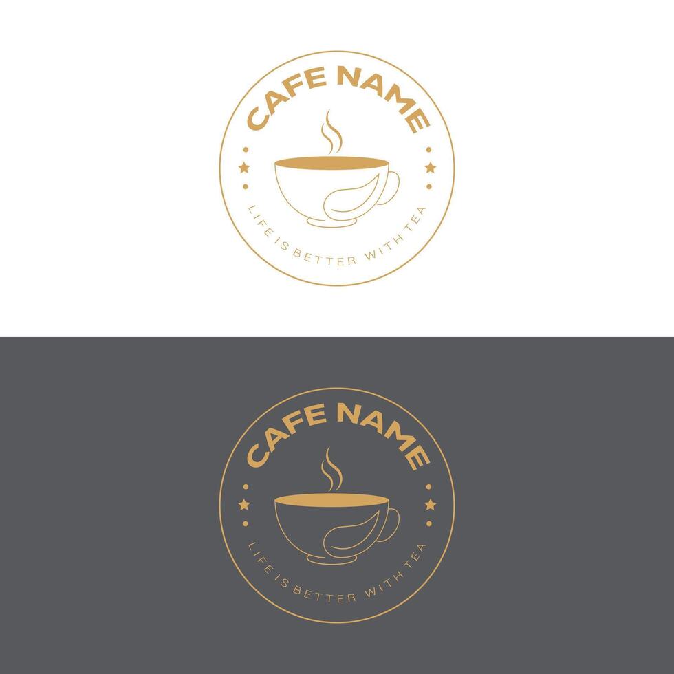 Logo design of cafe vector