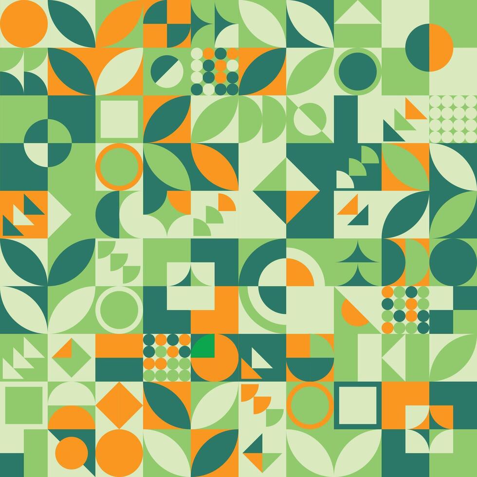 Bauhaus geometric pattern design vector