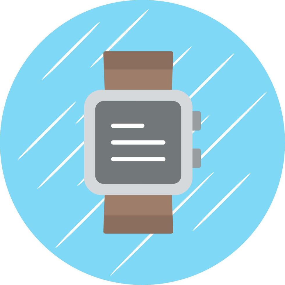 Watch Flat Circle Icon Design vector