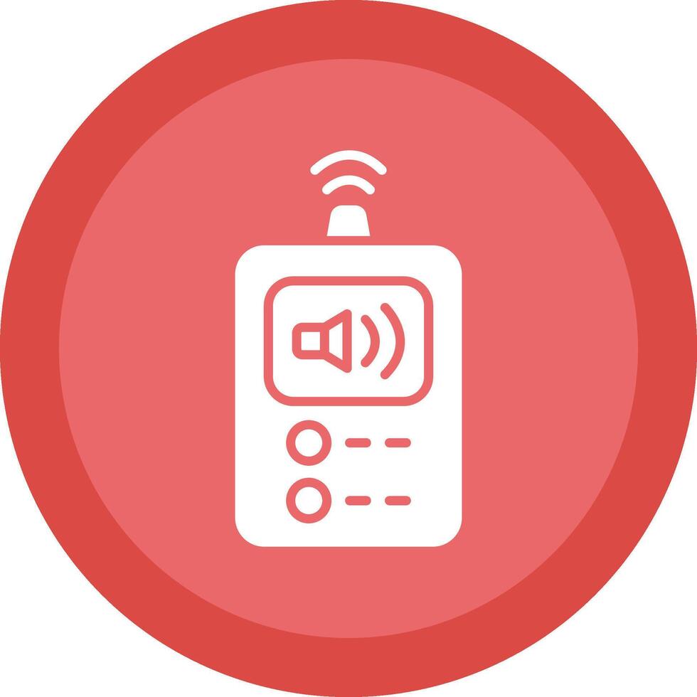 Recorder Line Shadow Circle Icon Design vector