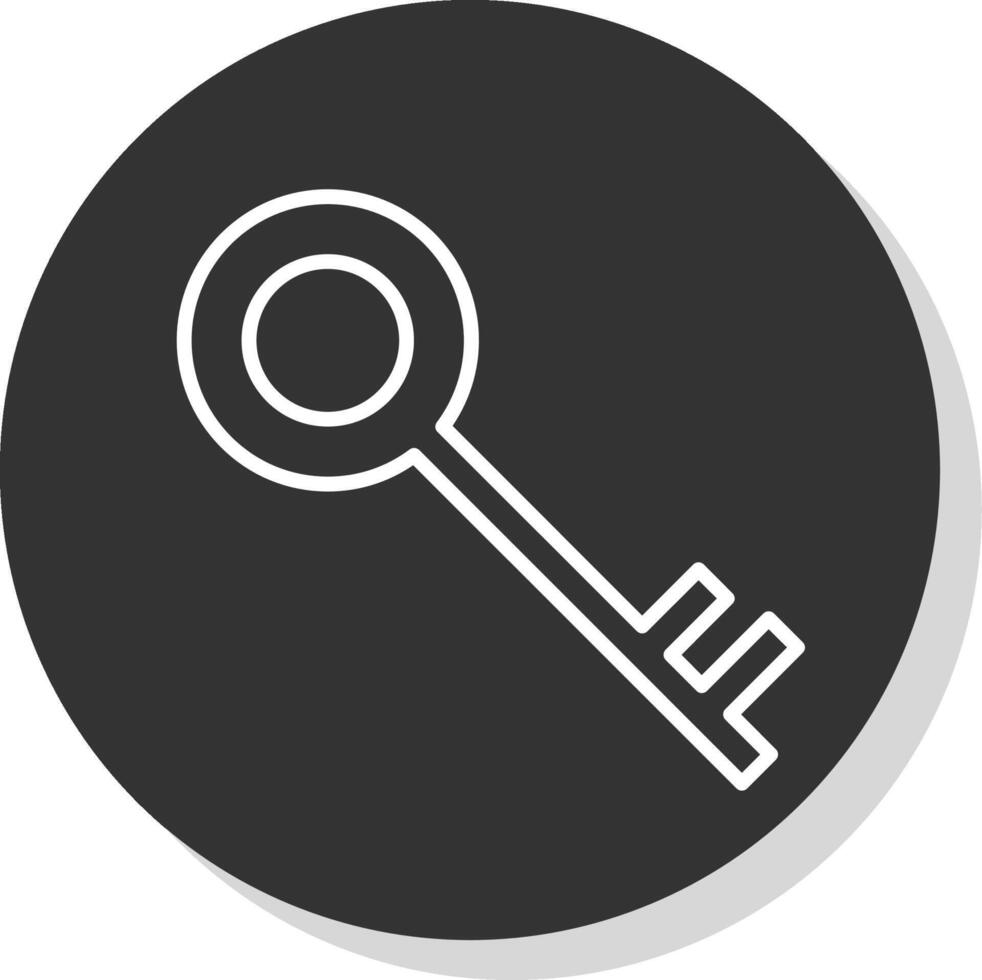 Key Line Shadow Circle Icon Design vector