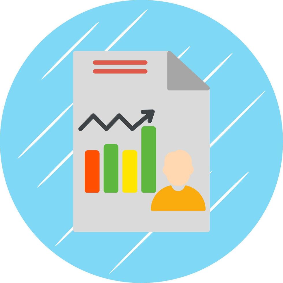 Bar Presentation Flat Circle Icon Design vector