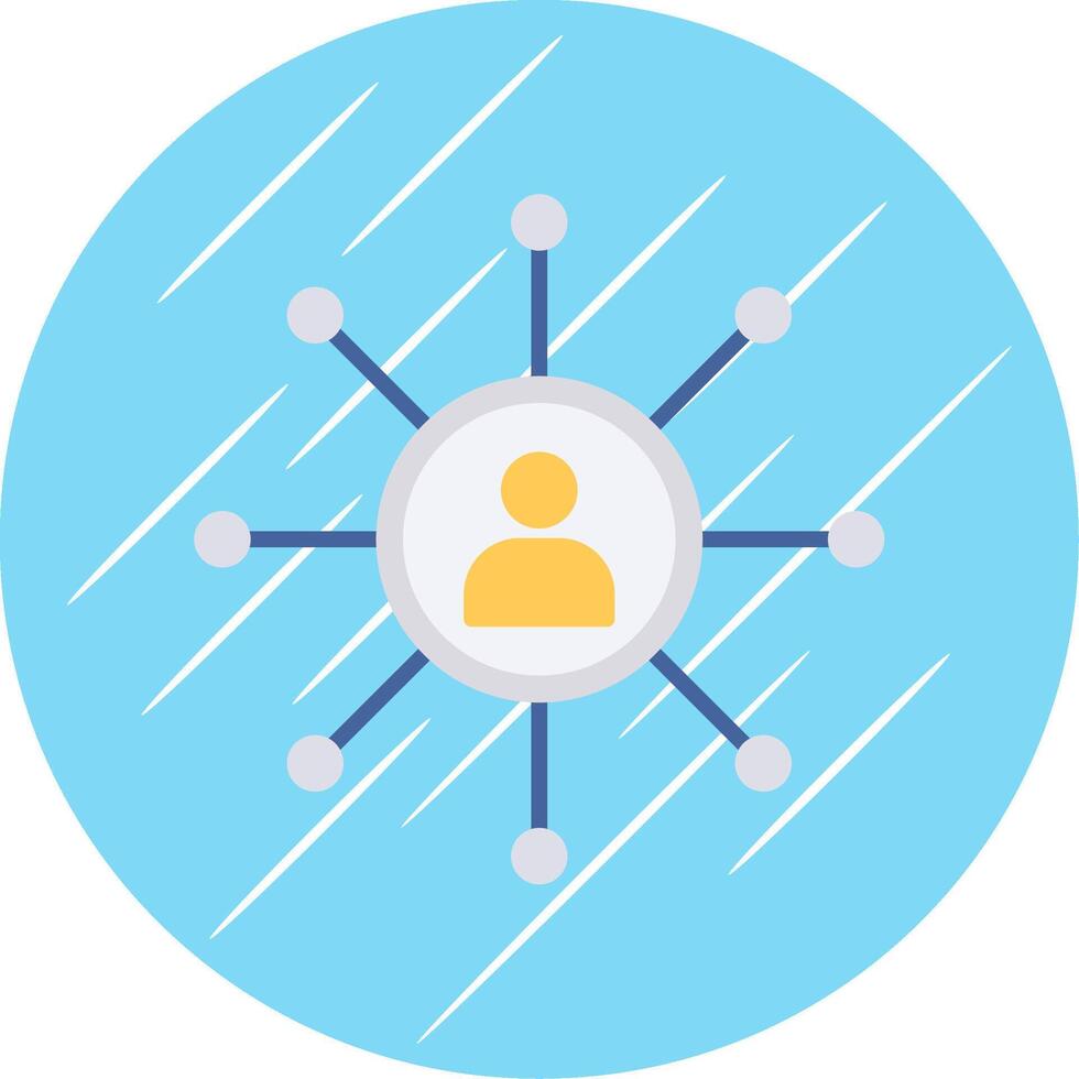 Networking Flat Circle Icon Design vector
