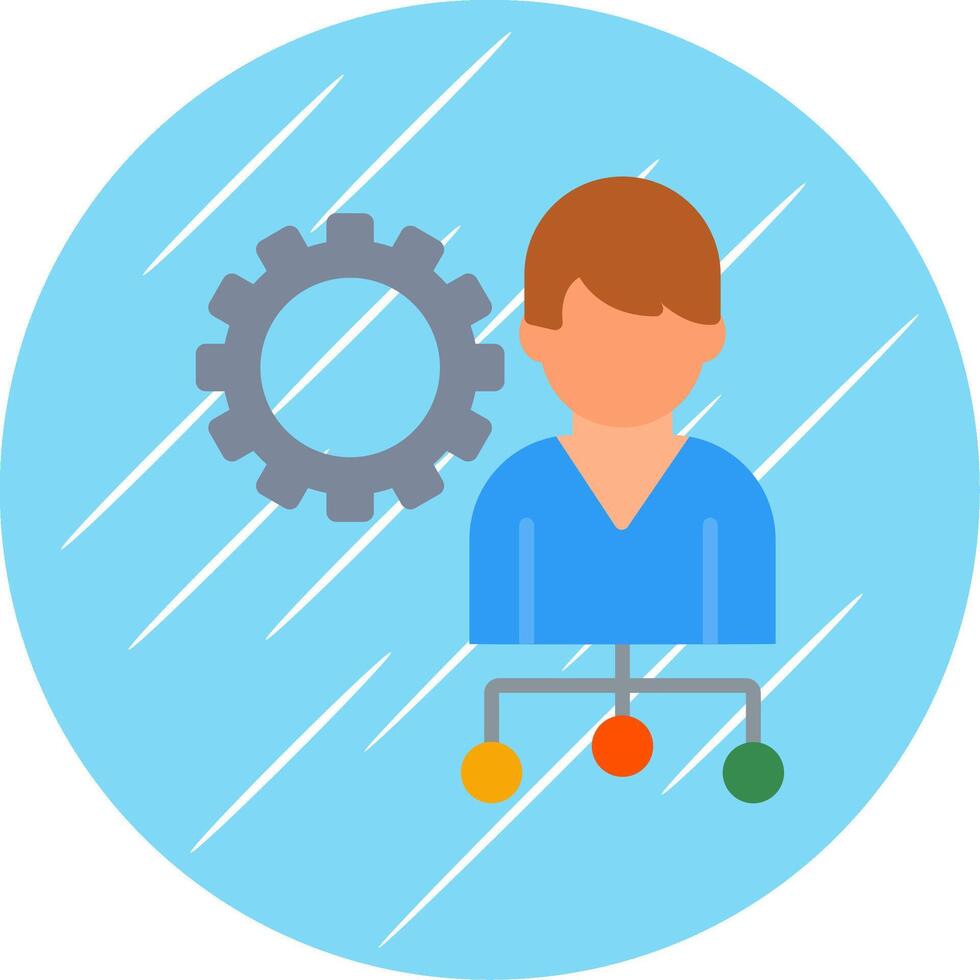 Management Flat Circle Icon Design vector