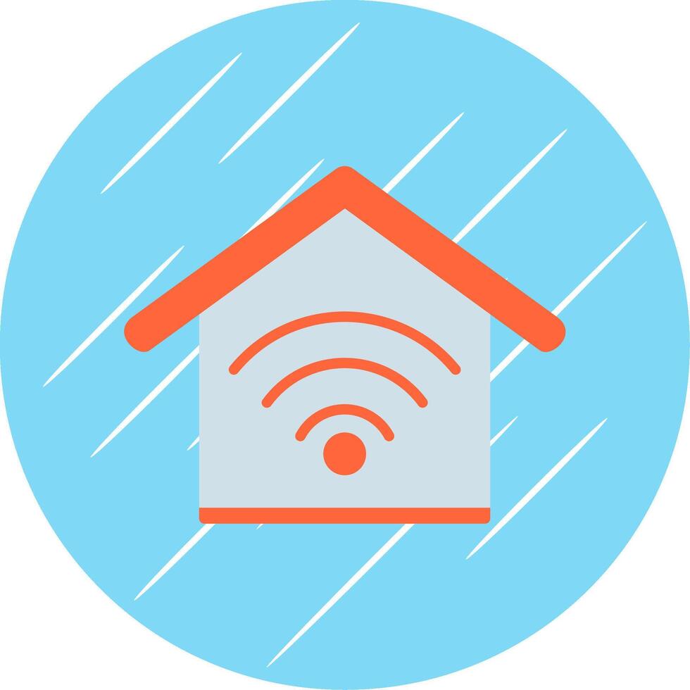 Smart Home Flat Circle Icon Design vector