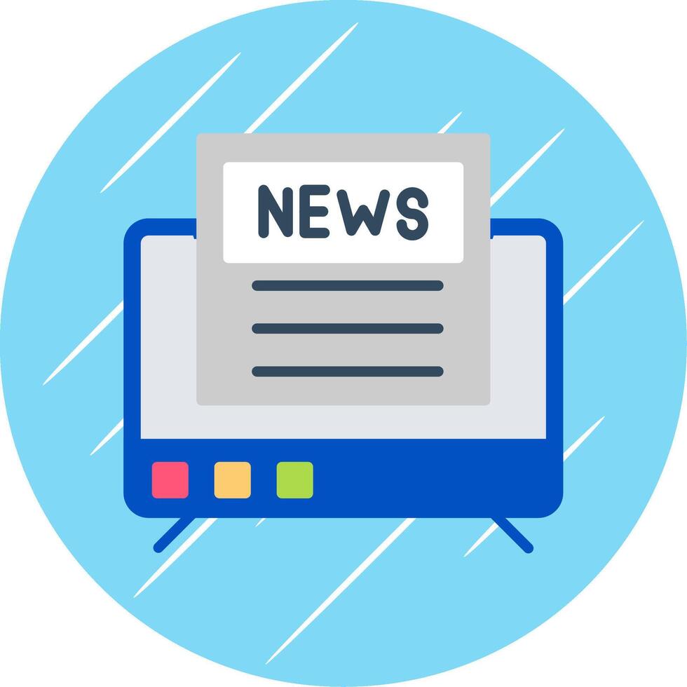 News Flat Circle Icon Design vector