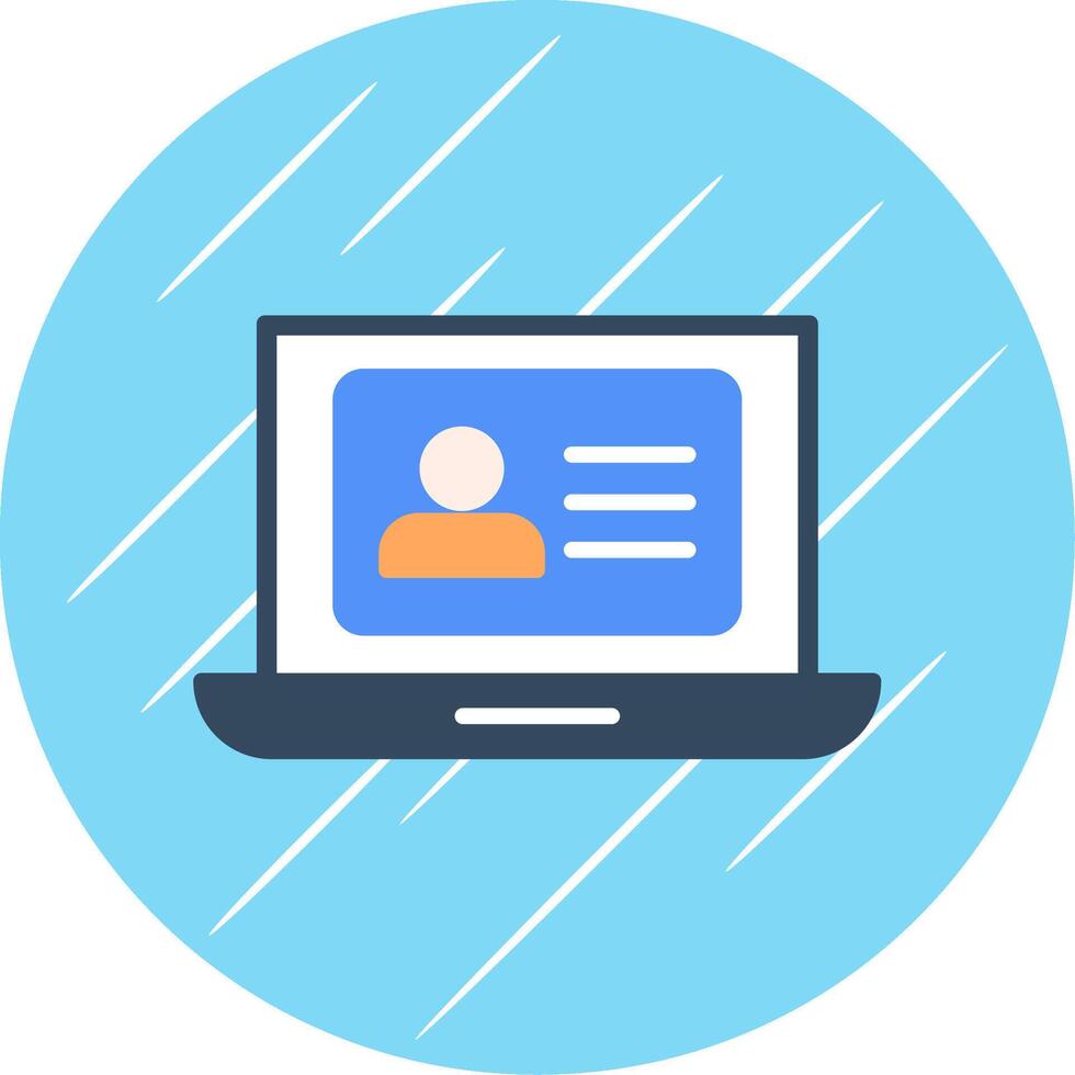 OnLine Circle Multi Circle Profile Flat Circle Icon Design vector