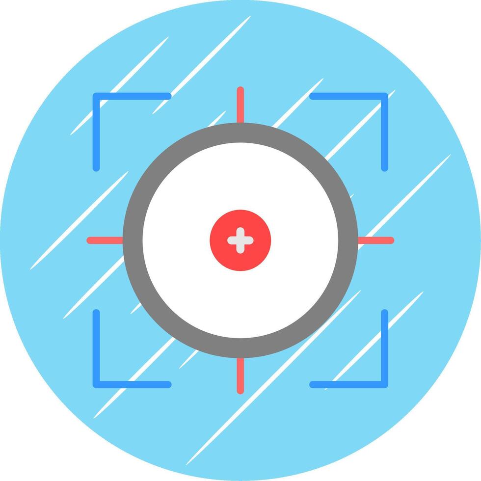 Scope Flat Circle Icon Design vector