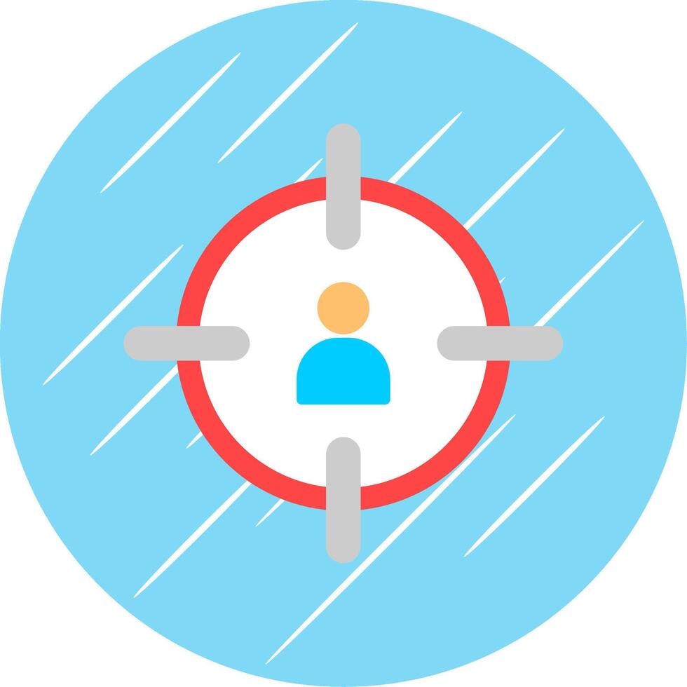 Headshot Flat Circle Icon Design vector