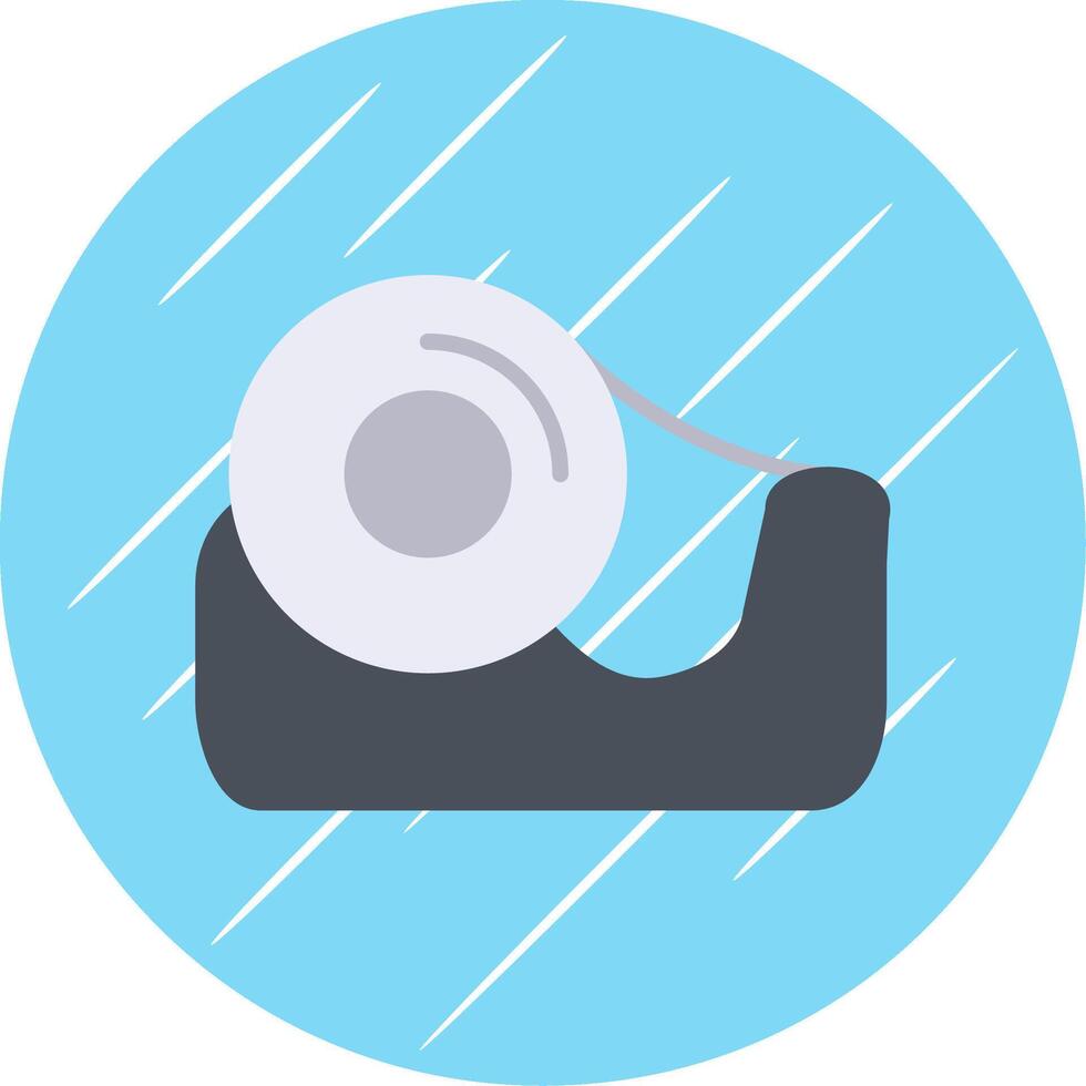Tape Flat Circle Icon Design vector
