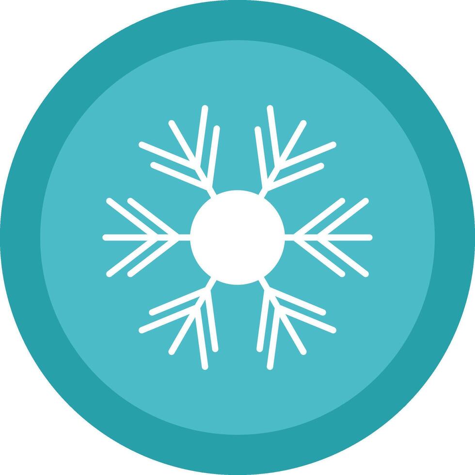 Snowflake Line Shadow Circle Icon Design vector