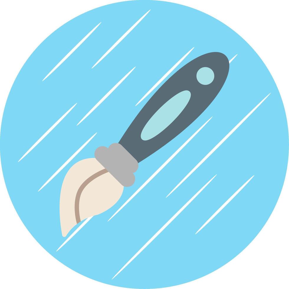 Paint Brush Flat Circle Icon Design vector